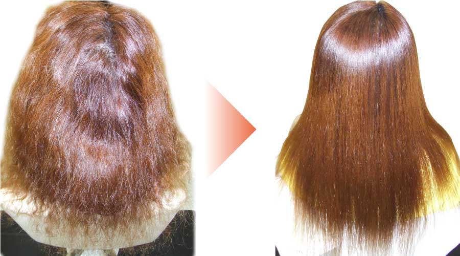 縮毛矯正に美髪矯正が追加され髪質改善効果までもつのが美髪縮毛矯正です